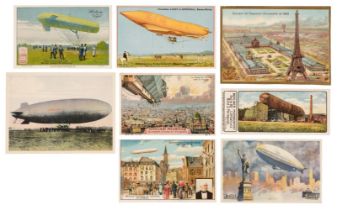 Trade cards. Collection of approx. 300 trade cards depicting Airships & Ballons etc., early 20th-c.