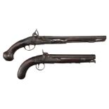 Pistol. English flintlock cavalry pistol circa 1780 plus another pistol