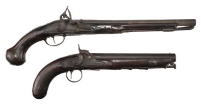 Pistol. English flintlock cavalry pistol circa 1780 plus another pistol