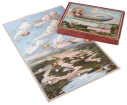 Zeppelin Game. Zeppelin Fahrt board game by Schmidt and Römer, circa 1910