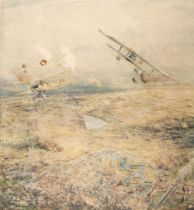Wyllie (William Lionel, 1851-1931). Aerial view over the Western Front circa 1915