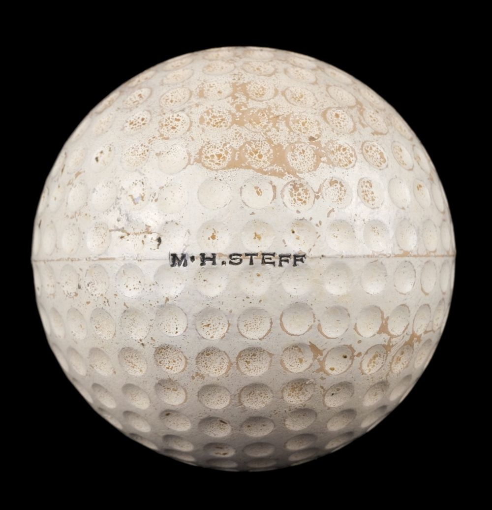 R101 Golf Ball. A presentation golf ball - Maurice Steff, Second Officer on R101, circa 1930 - Image 2 of 2