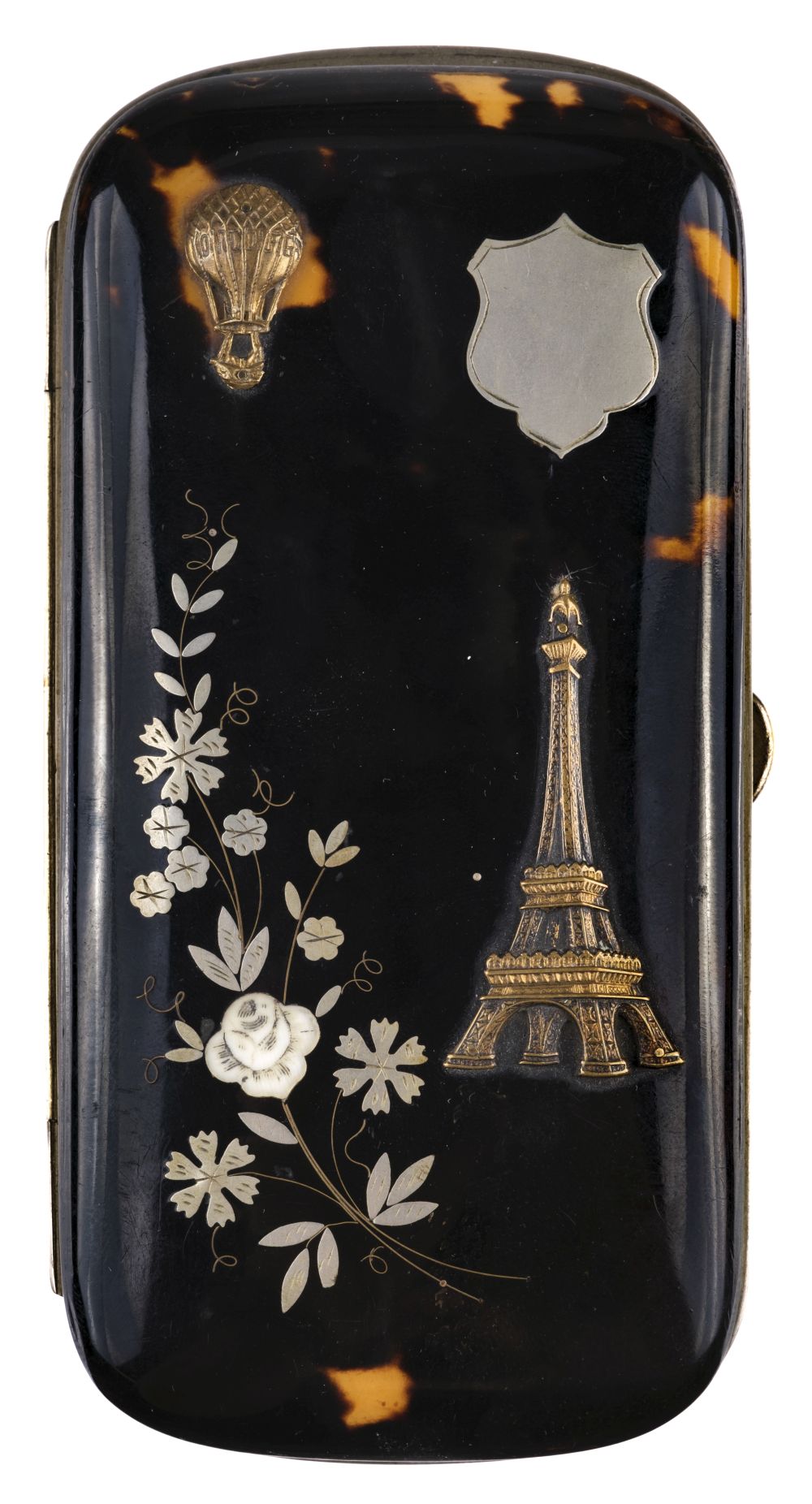 Lorgnettes Case. A French souvenir tortoiseshell lorgnettes case, circa 1890