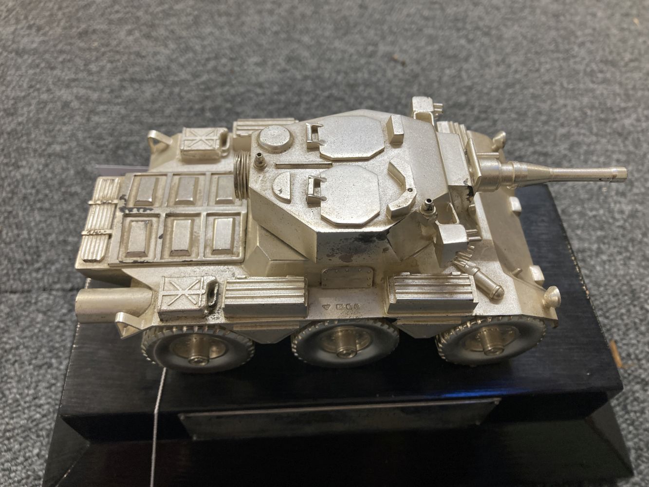 Bader (Douglas). A silver desktop model, Garrard & Co Ltd, London 1971, British Saladin armoured - Image 2 of 6