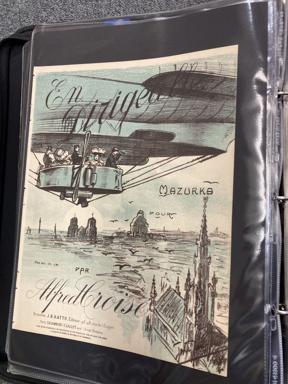 Sheet Music. Approx. 100 pieces of sheet music with an aviation theme, lmid 19th-early 20th c. - Image 12 of 17