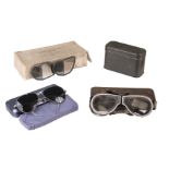 Flying Goggles. Including a pair of Luxor 12 type flying googles, circa 1930s