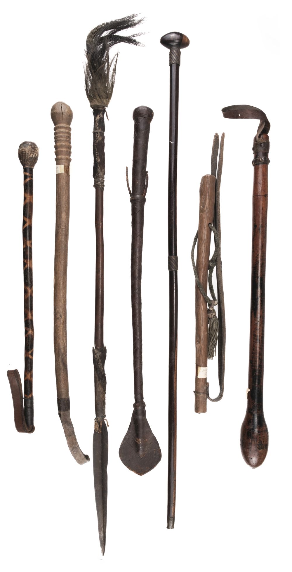 Tribal Weapons. A 19th century Zulu lignum vitae staff