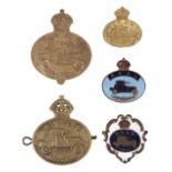 Royal Naval Air Service. A collection of RNAS Armoured Car pin badges