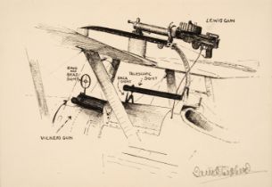 Shepherd (David, 1931-2017). Gun sights SE 5, pen and ink
