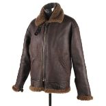 Flying Jacket. WWII style leather flying jacket, Polden Sheepskins, Somerset, size small