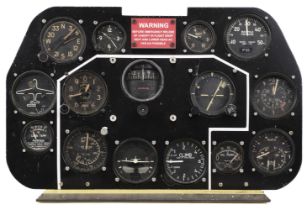 American aircraft cockpit instrument panel, probably from a P-51