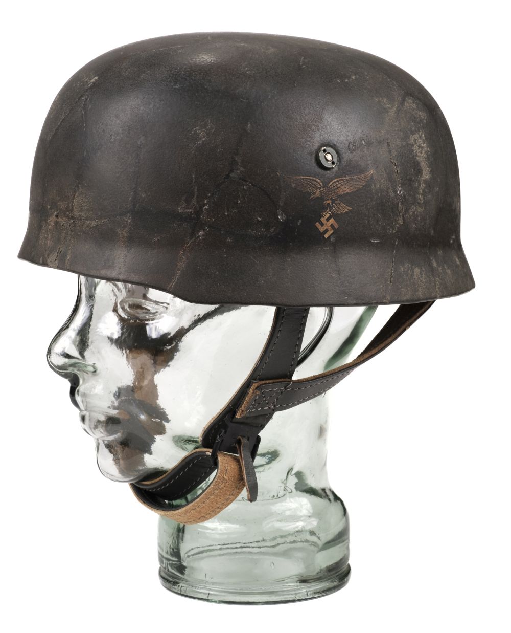 German Helmet. WWII German Paratroopers (Fallschirmjäger) reproduction steel helmet
