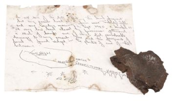 Battle of Britain. A fragment of Luftwaffe bomb shrapnel found in Tunbridge Wells, Kent