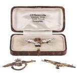 Royal Naval Air Service. A 9ct gold RNAS sweetheart brooch, circa 1914-18