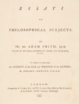 Smith (Adam). Essays on Philosophical Subjects..., 1st edition, 1795