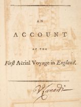 Lunardi (Vincent). An Account of the First Aerial Voyage in England,.., 1st edition, 1784