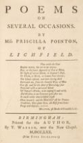 Pointon (Priscilla). Poems on Several Occasions, 1770..., and others