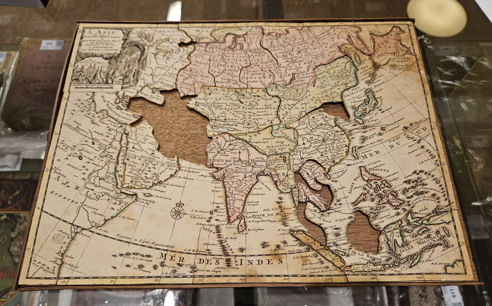 Map Jigsaws. L'Amerique Meridionale, L'Amerique Septentrionale, L'Asie, and L'Afrique, c. 1735-1778 - Image 3 of 6