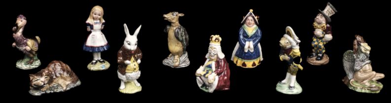 Beswick. A group of Alice in Wonderland figures, issued 1973-1983