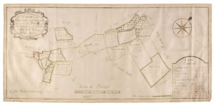 Estate Plan. Bowra (John), A Map of the Hole Farm..., in the County of Kent..., 1757