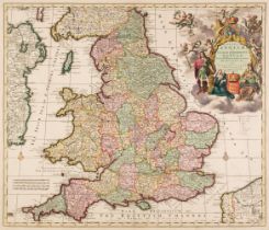 England & Wales. Allard (Carel), Regni Angliae et Walliae Principatus Tabula.., circa 1689