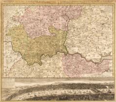 London. Homann (Johann Baptist, Heirs of), Regionis quae est circa Londinum..., 1742