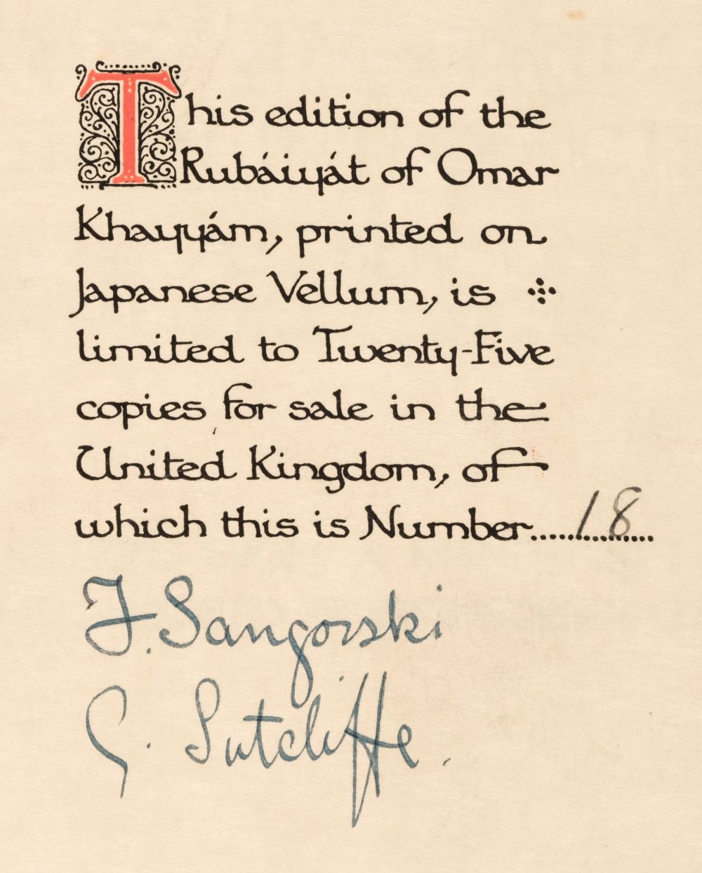 Sangorski & Sutcliffe Binding. Rubaiyat of Omar Khayyam, 1911