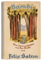 Salten (Felix). Bambi, Eine Lebensgefchichte aus dem Balde, 1st edition, Berlin: Ullstein, 1923