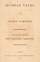 Karamsin (Nicolai). Russian Tales, 1st English edition, presentation copy, 1803