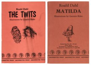 Dahl (Roald). The Twits, 1980; Matilda, 1988, uncorrected proofs