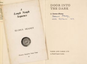 Heaney (Seamus). Door into the Dark, 1st edition, London: Faber & Faber, 1969