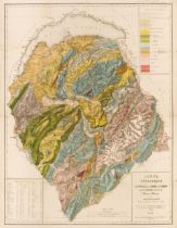 Geological Map. Favre (Alphonse), Carte Geologique des Parties de la Savoie..., 1862