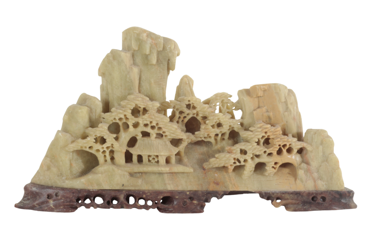 FOUR CHINESE SOAPSTONE LANDSCAPES - Image 5 of 5