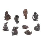 A COLLECTION OF NINE JAPANESE NETSUKE