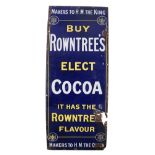 AN EARLY 20TH CENTURY ENAMELLED SIGN FOR ROWNTREEâ€™S ELECT COCOA