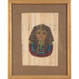 EGYPTIAN SCHOOL, TWO PAINTINGS ON PAPYRUS