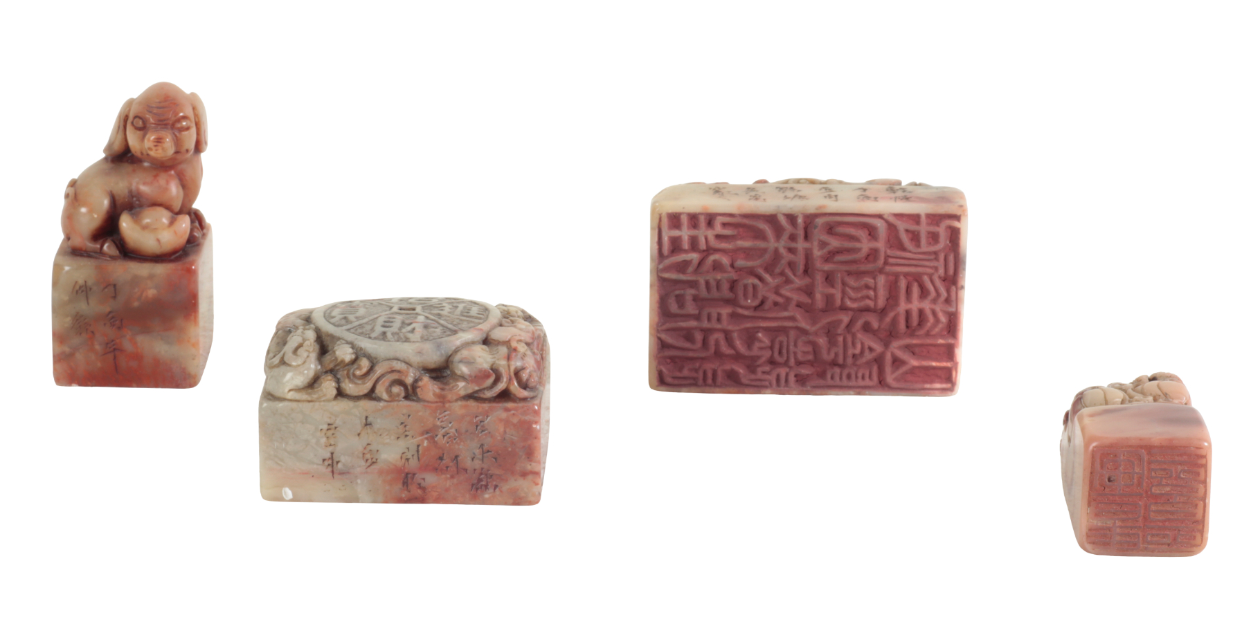 A COLLECTION OF TWELVE CHINESE SOAPSTONE SEALS - Image 3 of 4
