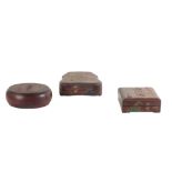 A GROUP OF THREE JAPANESE INK STONES