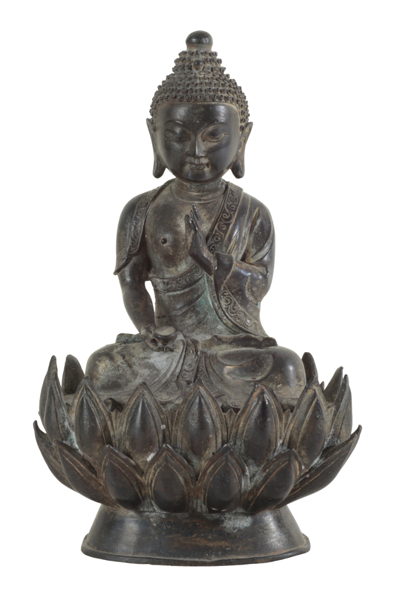 THREE BRONZE BUDDHIST DEITIES - Image 2 of 4