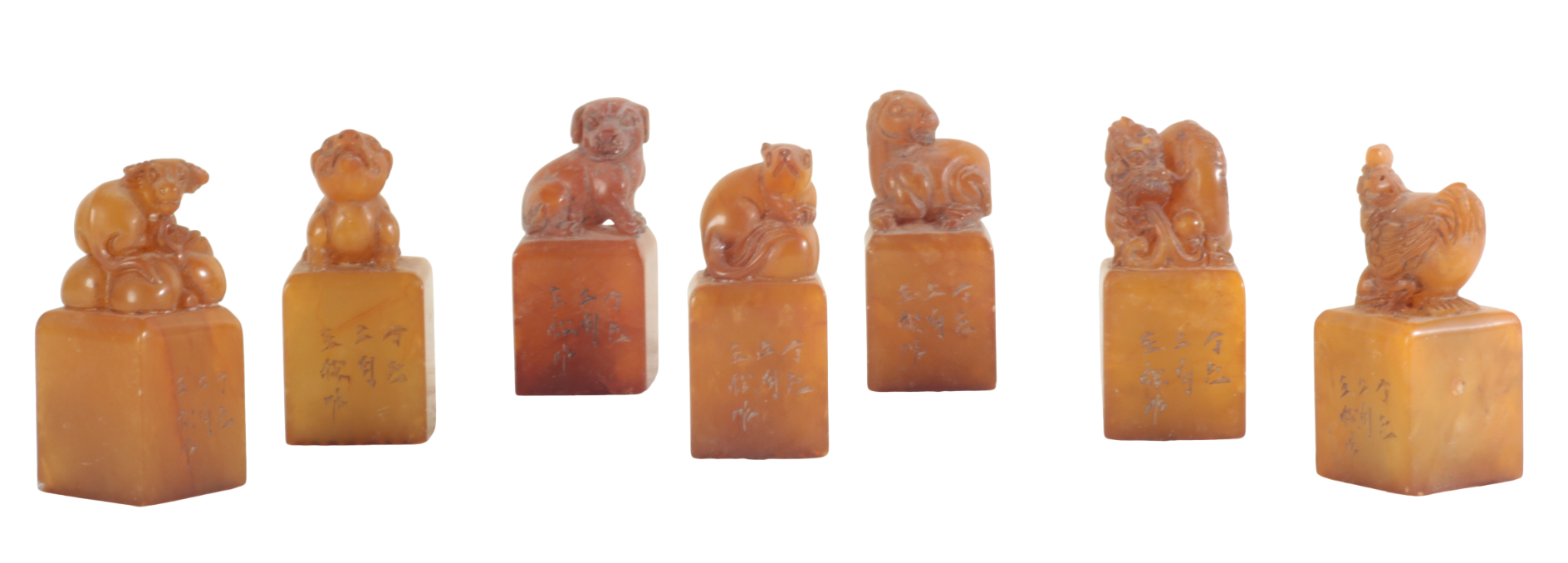 A COLLECTION OF TWENTY CHINESE SOAPSTONE SEALS - Image 6 of 7