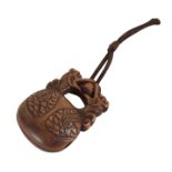 A JAPANESE BOXWOOD NETSUKE