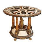 A REGENCY STYLE SPECIMEN MARBLE CENTRE TABLE OF GRECIAN DESIGN