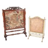 A VICTORIAN ROSEWOOD FIRESCREEN