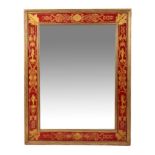 A 19TH CENTURY FRENCH GILT RECTANGULAR MIRROR