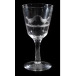 A 19TH CENTURY GLASS GOBLET
