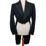 KILGOUR, FRENCH & STANBURY OF LONDON: A BLACK TAILCOAT