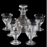 A LATE 19TH CENTURY GLASS DECANTER