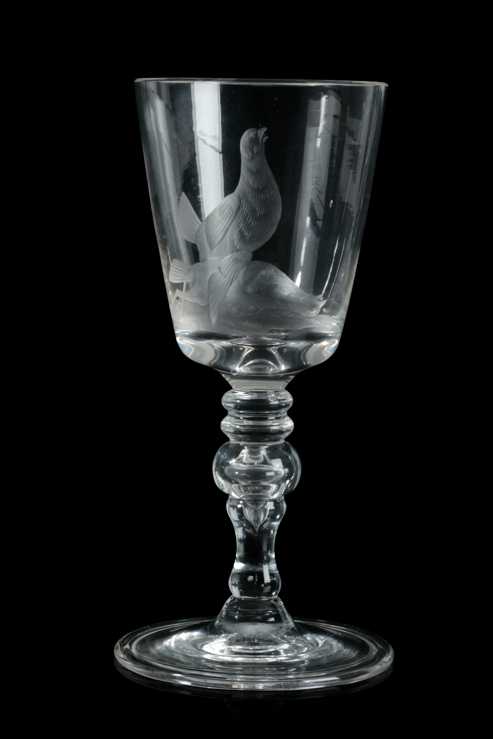 A PAIR OF LATE 19TH CENTURY WINE GLASSES - Image 3 of 3