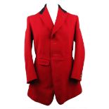 BRADBURY & BARNES OF CHELTENHAM: A GENTLEMAN'S RED HUNTING COAT