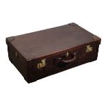 AN EDWARDIAN LARGE TRAVELLING TRUNK